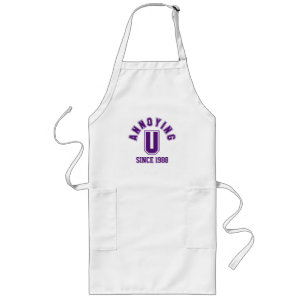 Tablier Long Drôle De T'Embrasser Apron, Violet