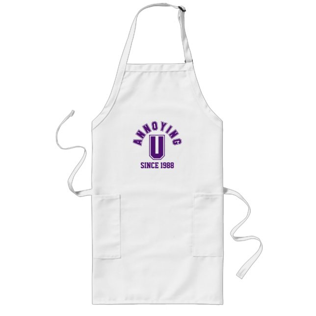 Tablier Long Drôle De T'Embrasser Apron, Violet (Devant)