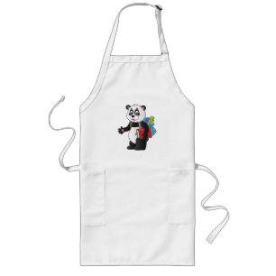 Tablier Long école d'amour panda