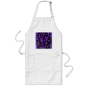 Tablier Long Elephant Apron Walking At Starry Night 
