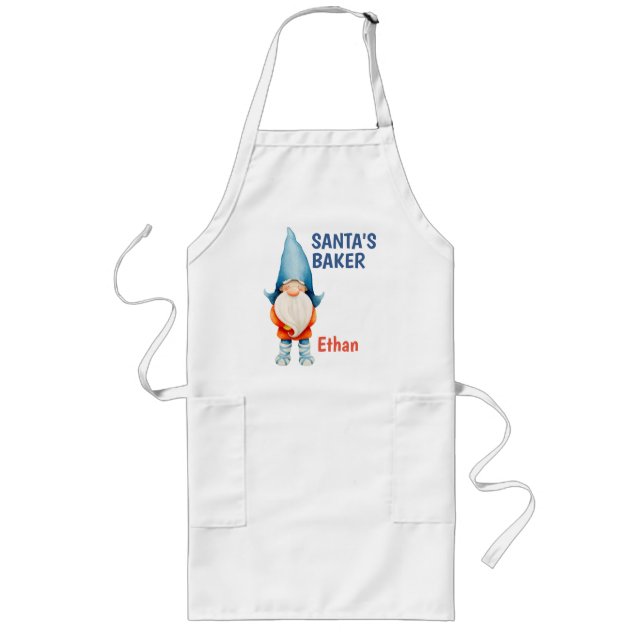 Tablier Long Elfe de Noël, Père Noël Baker Apron (Devant)