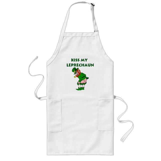 Tablier Long Embrasse Mon Leprechaun Apron (Devant)