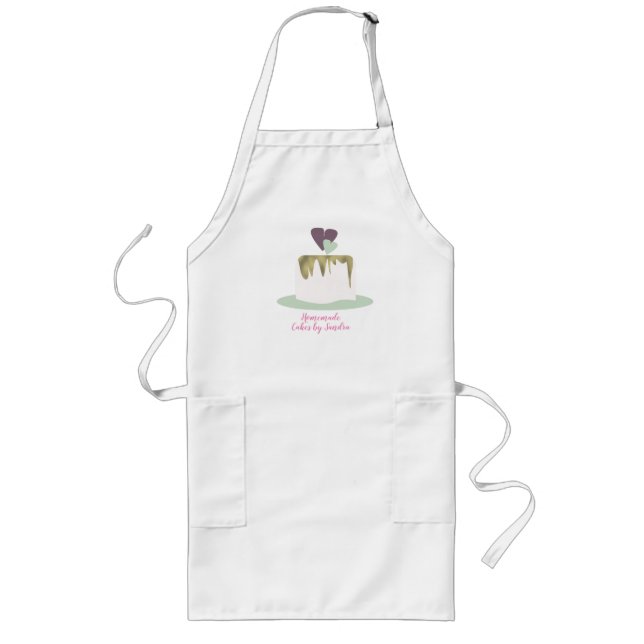 Tablier Long Enseigne de gâteau à une couche de mariage de nive (Devant)