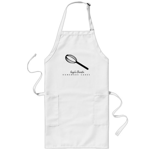 Tablier Long Entreprise de gâteau fait maison Fouet dessiné à l (Devant)
