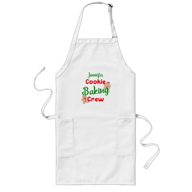Tablier Long Équipe de cuisson de biscuits personnalisée pour l (Devant)