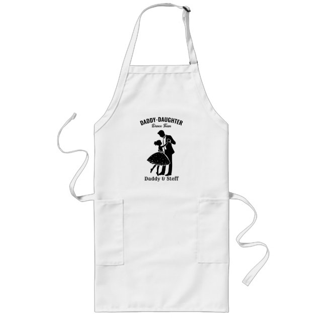 Tablier Long Équipe de danse papa-fille (4) T-shirt (Devant)