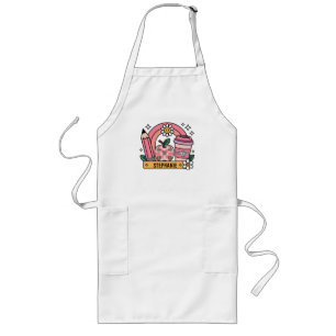 Tablier Long Essentials de professeur d'arc-en-ciel rose - Pers