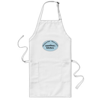 Tablier Long Étiquette de nom personnalisé blanc pour chef homm