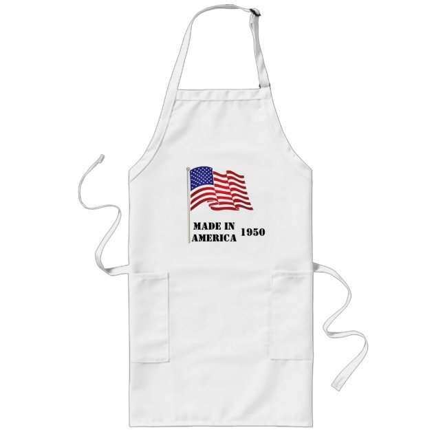 Tablier Long Fabriqué en Amérique Anniversaire BBQ Apron (Devant)