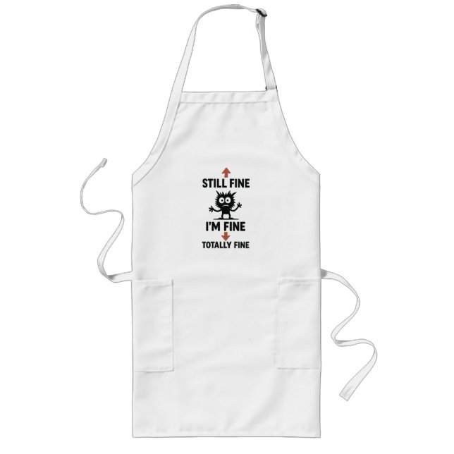 Tablier Long Fantastique T-shirt "I’m Fine" Flèches (Devant)