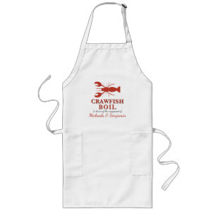 Tablier Long Fête de l'écrevisse Bouillie Homard Fruits de mer 