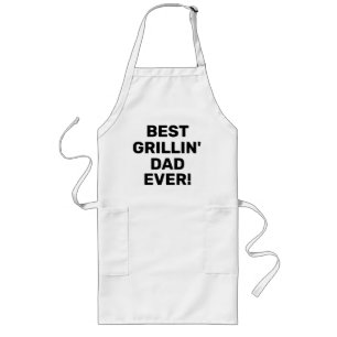 Tablier Long Fête des pères BBQ Apron Best Grillin' Papa Jamais