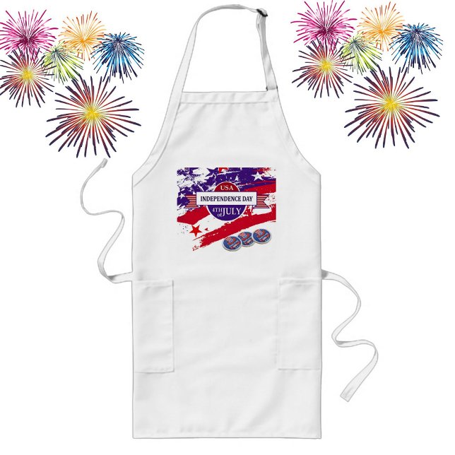 Tablier Long Fête du 4 juillet Cuisine Apron (Créateur téléchargé)