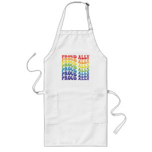 Tablier Long Fière Ally LGBTQ GAY PRIDE Arc en ciel