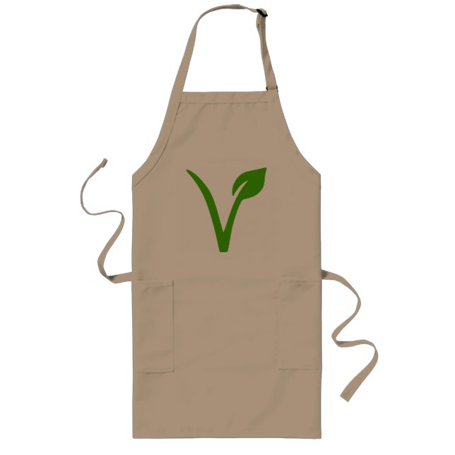 Tablier Long fierté végétarienne, végétarien, végétariens, (Devant)