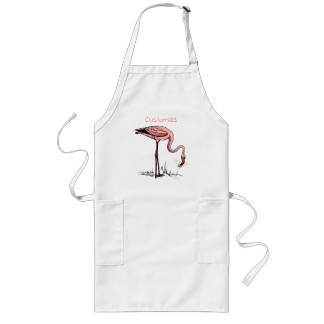 Tablier Long Flamant rose Boire Martini Thunder_Cove (Devant)