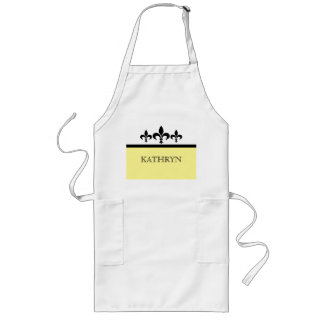Tablier Long Fleur De Lis Apron Jaune