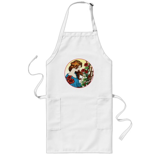 Tablier Long Fleur Maid (Devant)