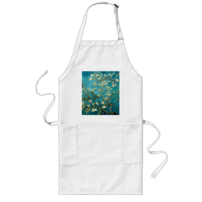 Tablier Long Fleurs d'amandier de Van Gogh Impressionnisme clas (Devant)