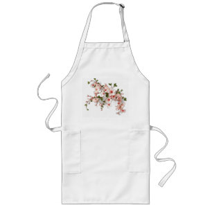 Tablier Long Fleurs de cerisiers Art Nouveau avec du lierre