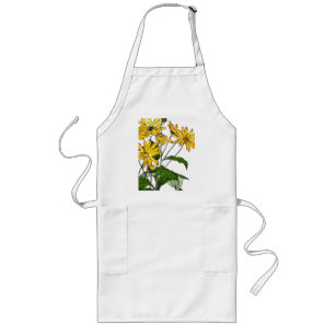 Tablier Long Fleurs de soleil Art Nouveau