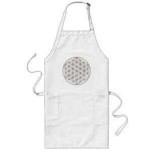 Tablier Long FLEURS DE VIE - argent