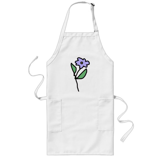 Tablier Long fleurs . jardin (Devant)