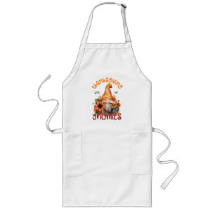 Tablier Long Floral Thanksgiving avec mes Gnomies