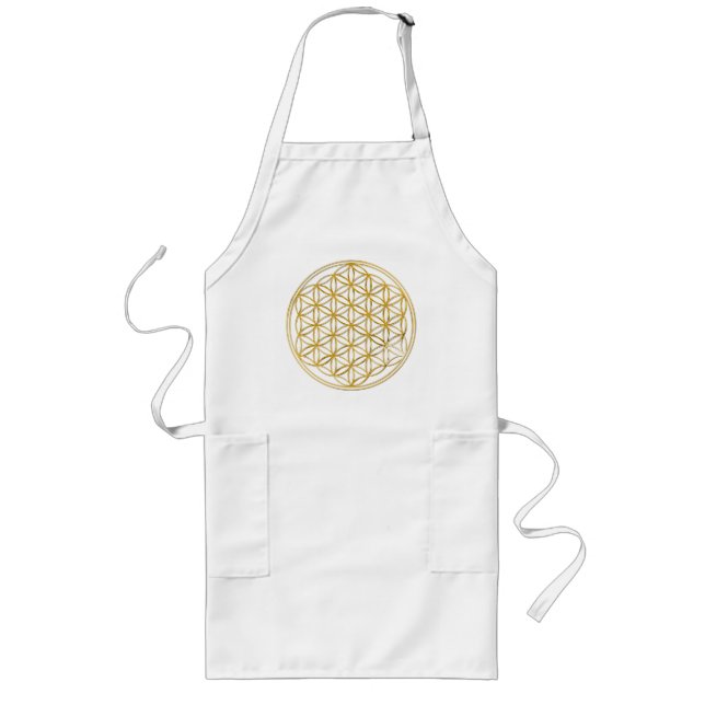 Tablier Long FLOWER OF LIFE - gold (Devant)