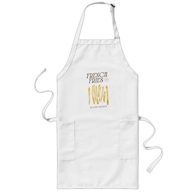 Tablier Long Français Fries Love Langue Amour Amoureux Apron Am (Devant)