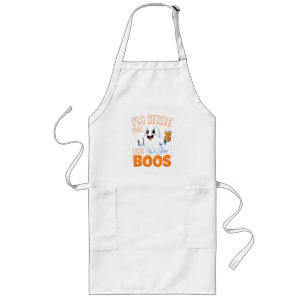 Tablier Long Funny Halloween Ghost Design – "I’m Here for the B