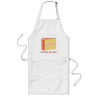 Tablier Long Gâteau jaune Glacé rouge Laissez-les manger des ta