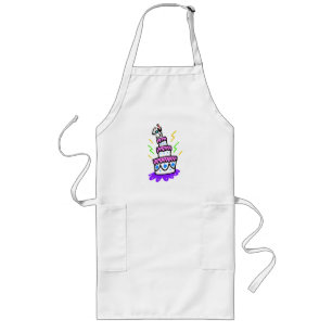 Tablier Long Gâteau Mariage Abstrait