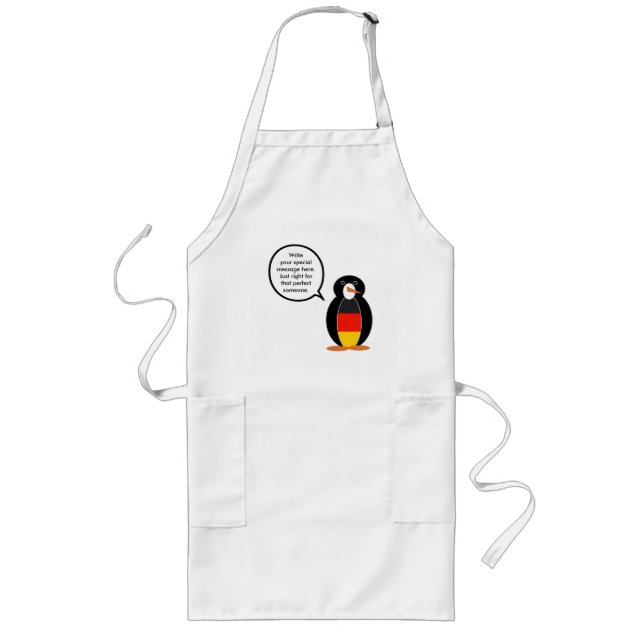 Tablier Long German Flag Talking Mr Penguin (Devant)