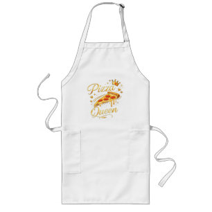 Tablier Long Gif de pizza drôle Amoureux de pizza mignon Cuisin