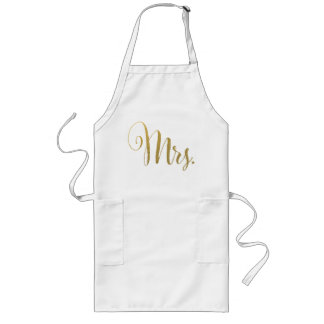 Tablier Long Gold Son n Hers Mr & Mrs Matching Aprons