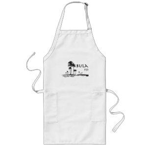Tablier Long Graphique de palmier de Bula Fiji