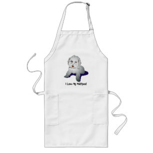 Tablier Long Graphique mignon de chiot de Maltipoo