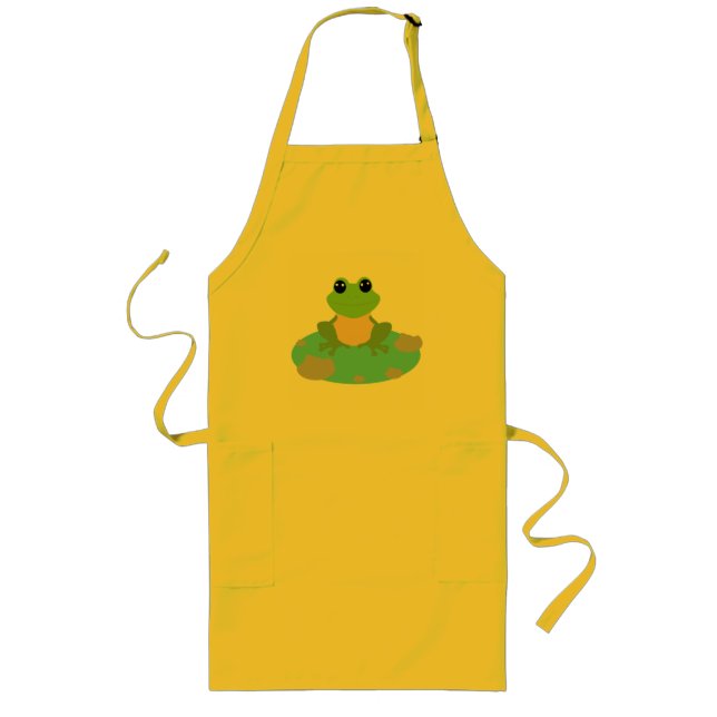 Tablier Long grenouille dans l'étang (Devant)