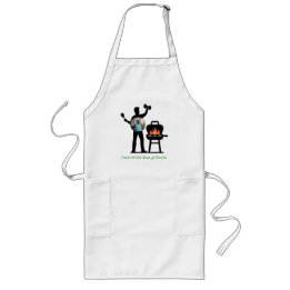 Tablier Long Gril Silhouette Noir Drôle Papa Fitness Photo