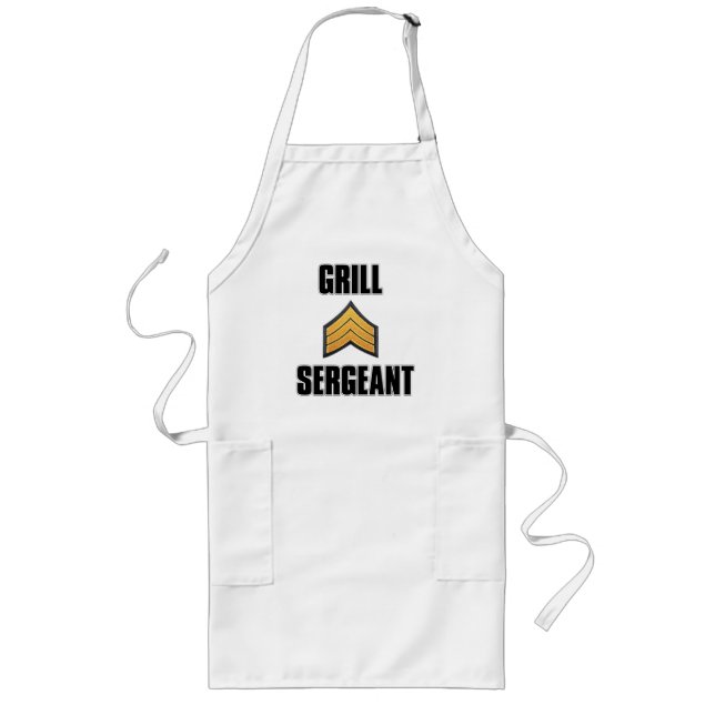 Tablier Long Grill Sergeant drôle apron été barbecue grillade f (Devant)