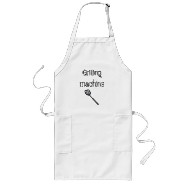 Tablier Long Griller la machine (Devant)