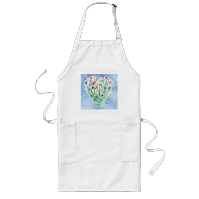 Tablier Long Heart Garden - KidsArt pour CHOC (Devant)