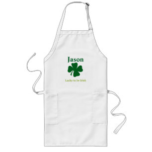Tablier Long Heureux d'être irlandais personnalisé Apron