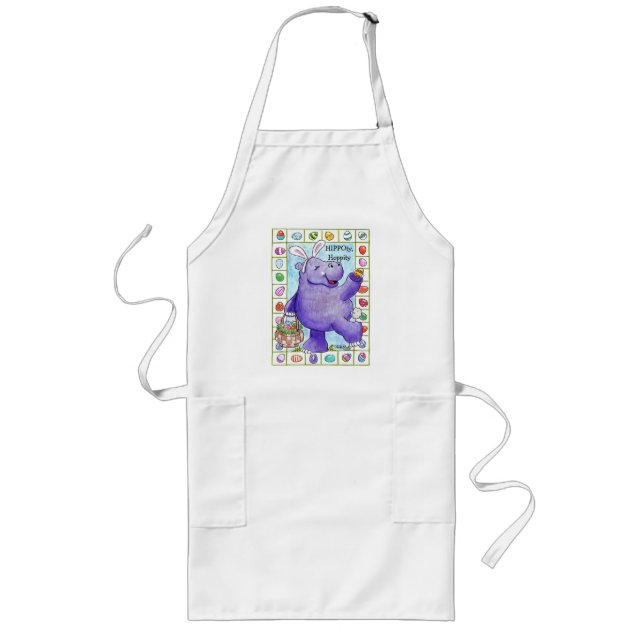 Tablier Long Hippo lapin de Pâques (Devant)