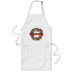Tablier Long Holiday Apron - Christmas Ornaments