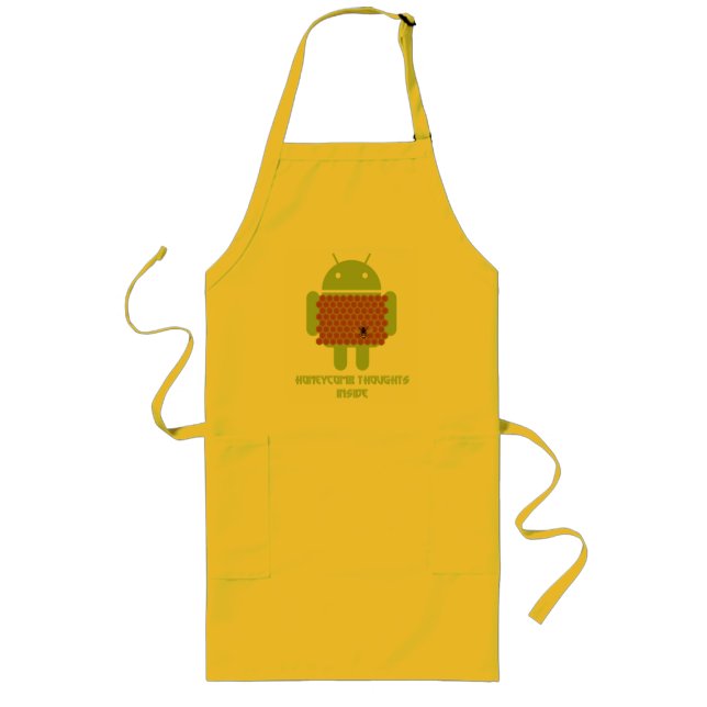 Tablier Long Honeypeb Thoughts Inside (Android Bug Droid Bee) (Devant)