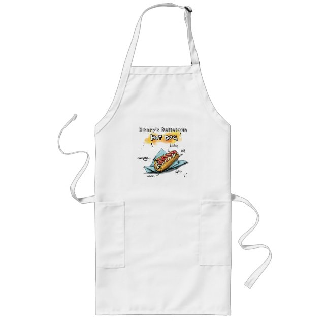 Tablier Long Hot Dog Food Art Grillation personnalisée tablier (Devant)