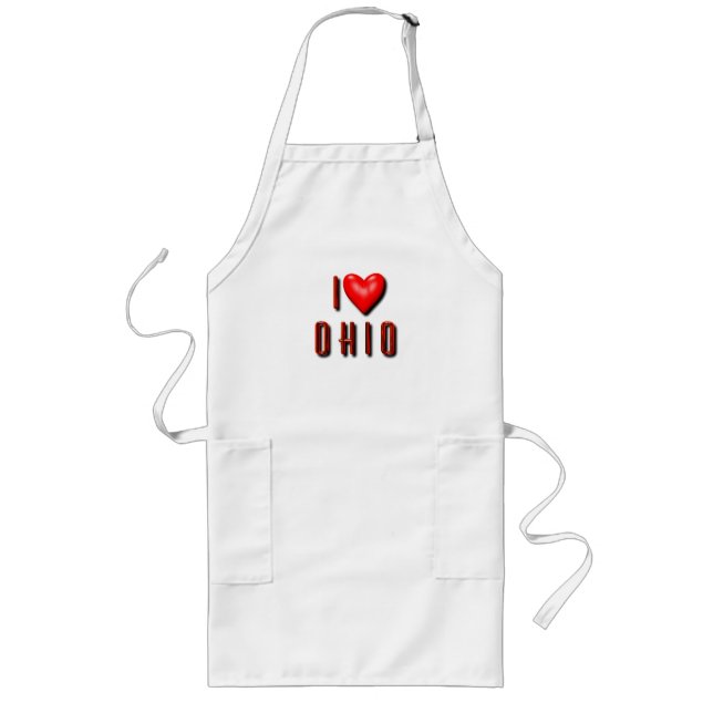 Tablier Long I coeur Ohio (Devant)