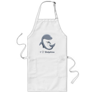 Tablier Long I Love Dolphins
